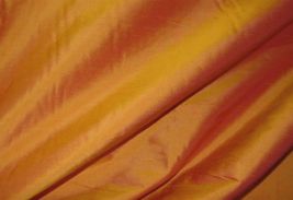 54" Dupioni Silk #29 Fabric - Tangerine